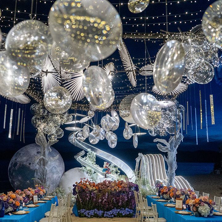 metallic-wedding-hanging-decor