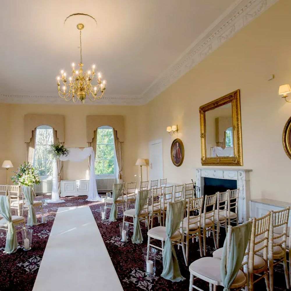 Bailbrook House Hotel Bath wedding venue indoor ceremony area