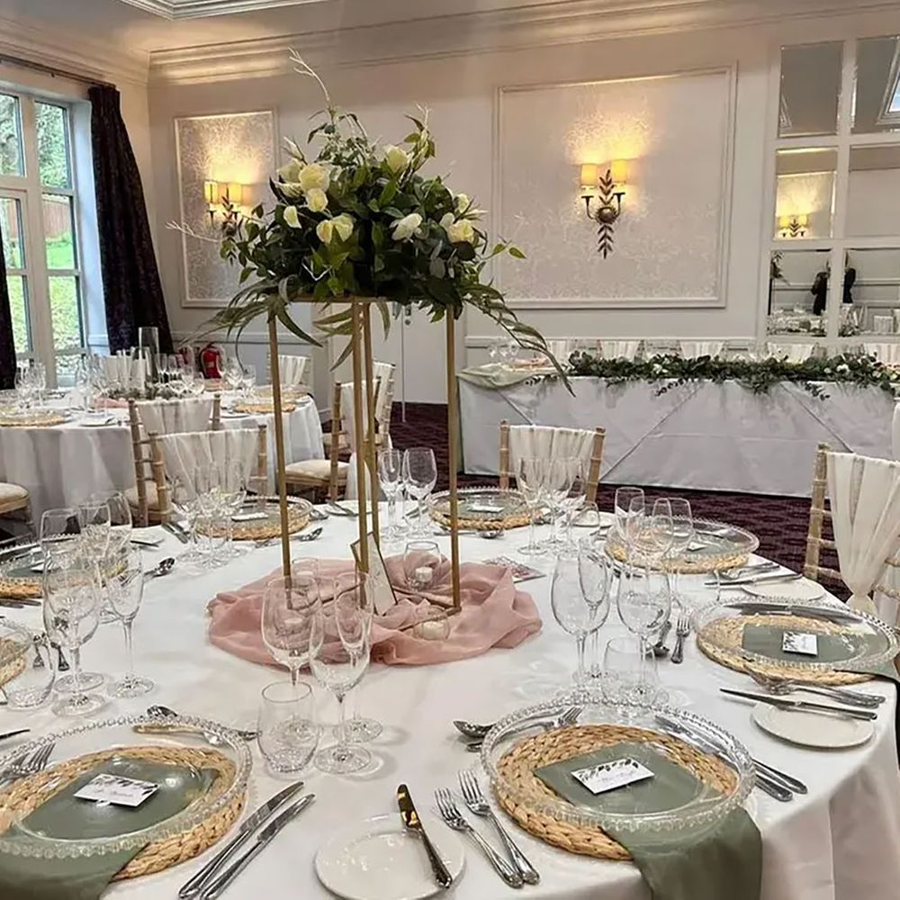  Bailbrook House Hotel Bath wedding venue reception table setting