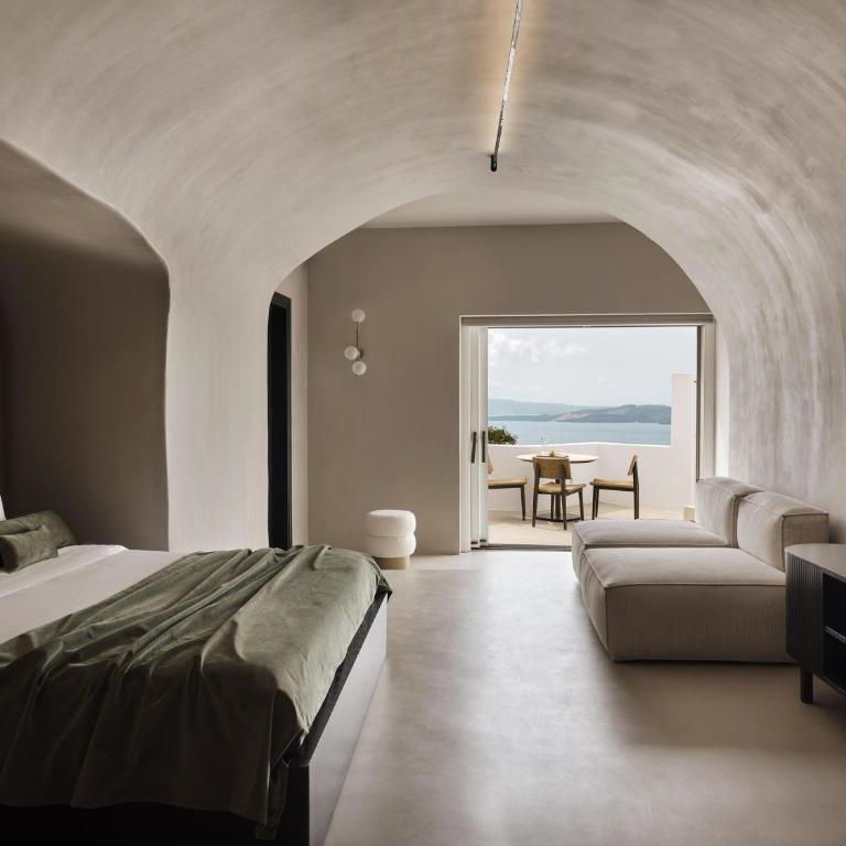 Minimalist Scandi style bedrooms at Andronis boutique hotel 