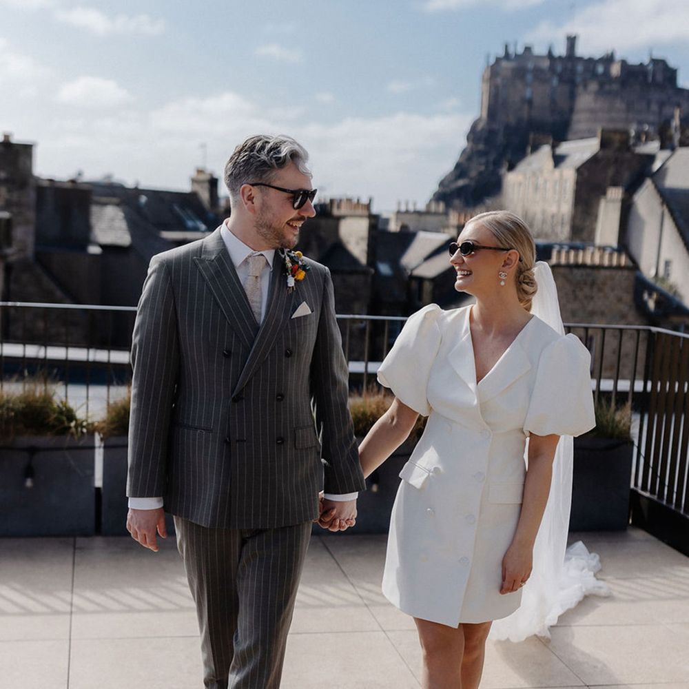 bride-and-groom-wearing-black-sunglasses-for-stylish-city-wedding