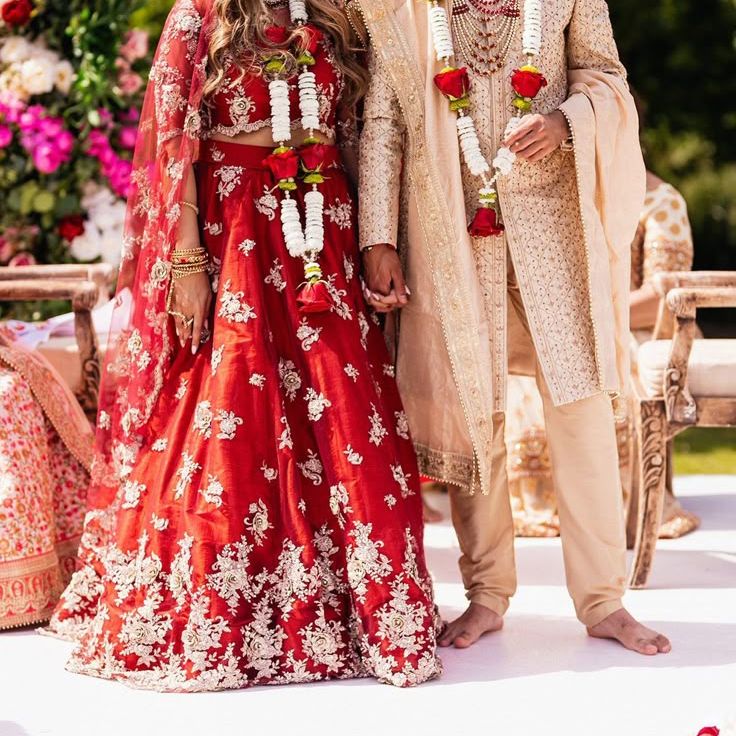 Multicultural Outdoor Wedding Ceremony with Floral Arch Mandap