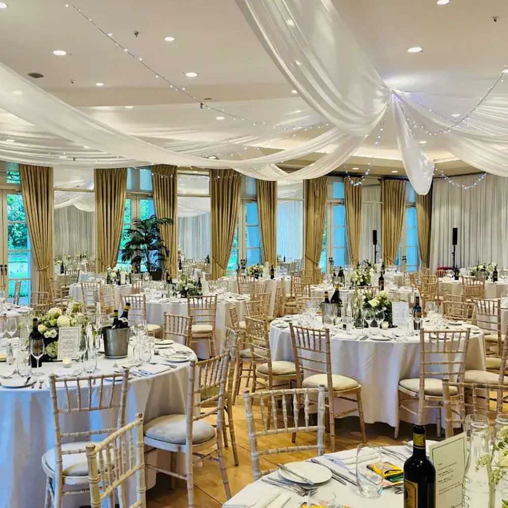 The Hurlingham Club sustainable wedding venue reception dining area