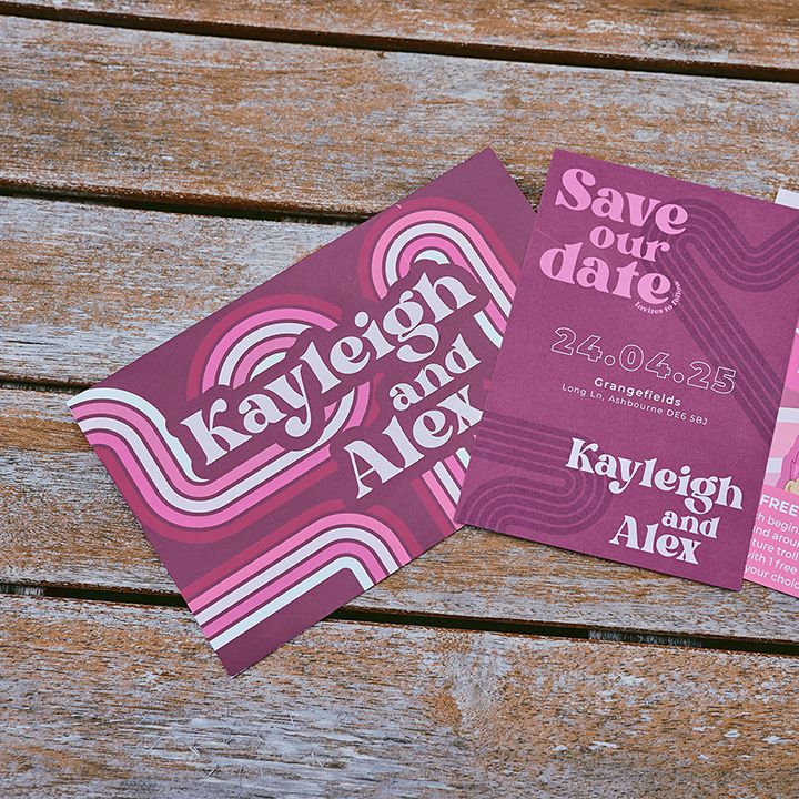 pink-purple-wedding-stationery-retro-font
