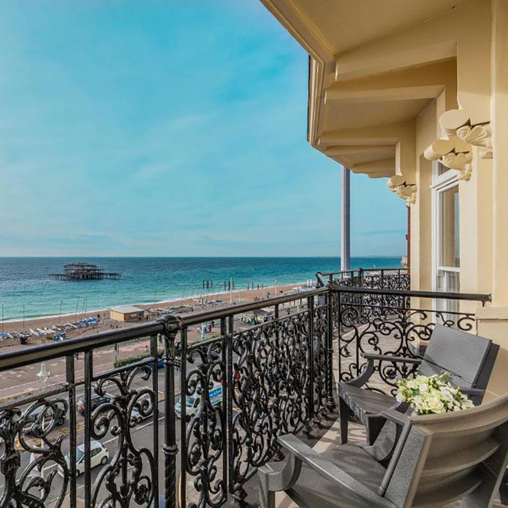 The Grand Brighton Hotel balcony with sea view