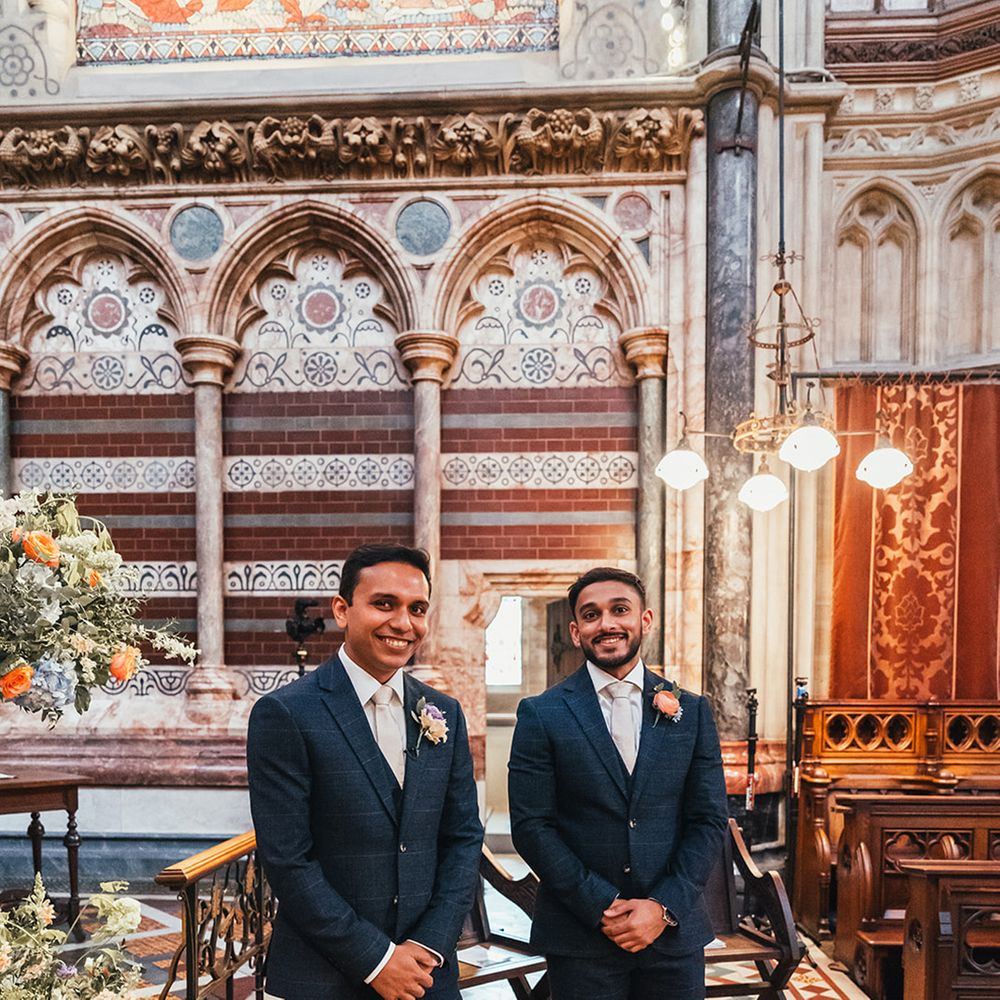 groom-and-groomsmen-at-church-wedding