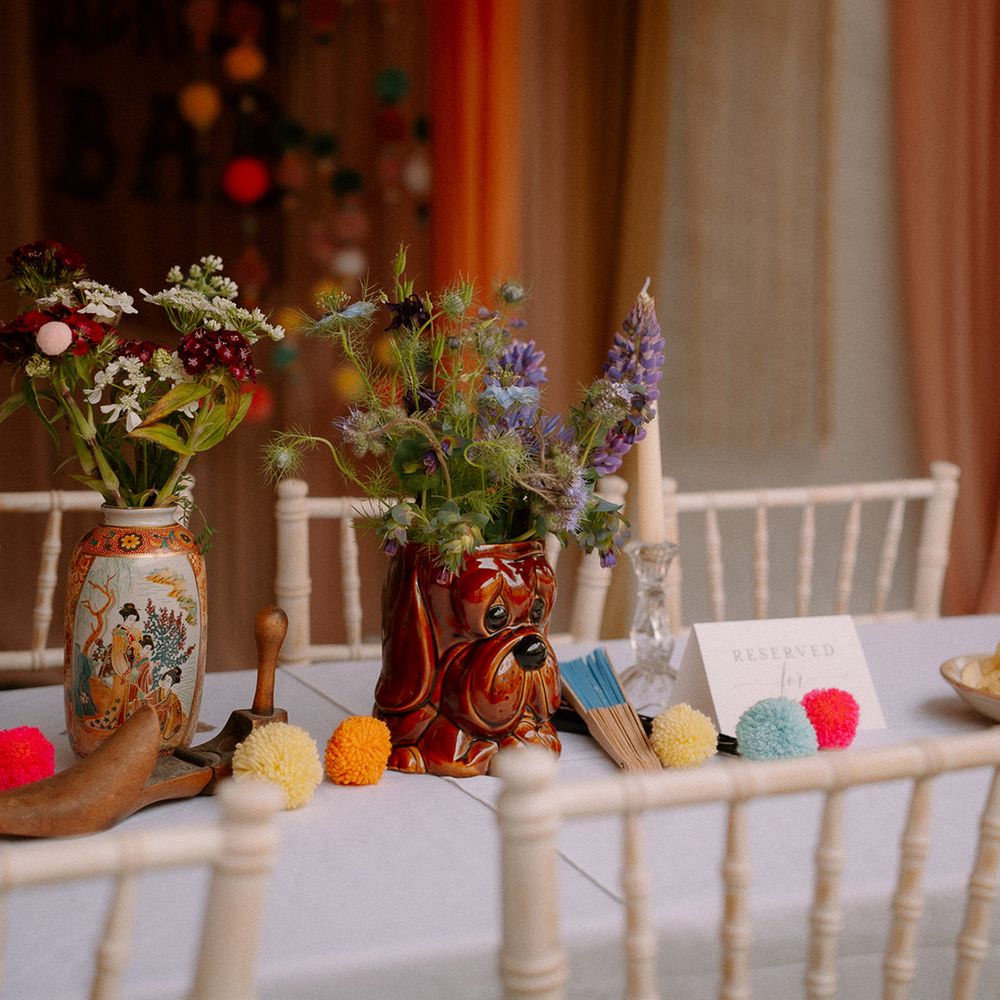 colourful-eclectic-wedding-table-decor-and-vases