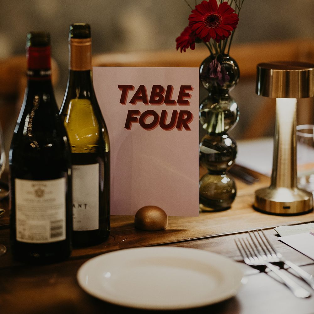 table-number-sign-pink-and-red