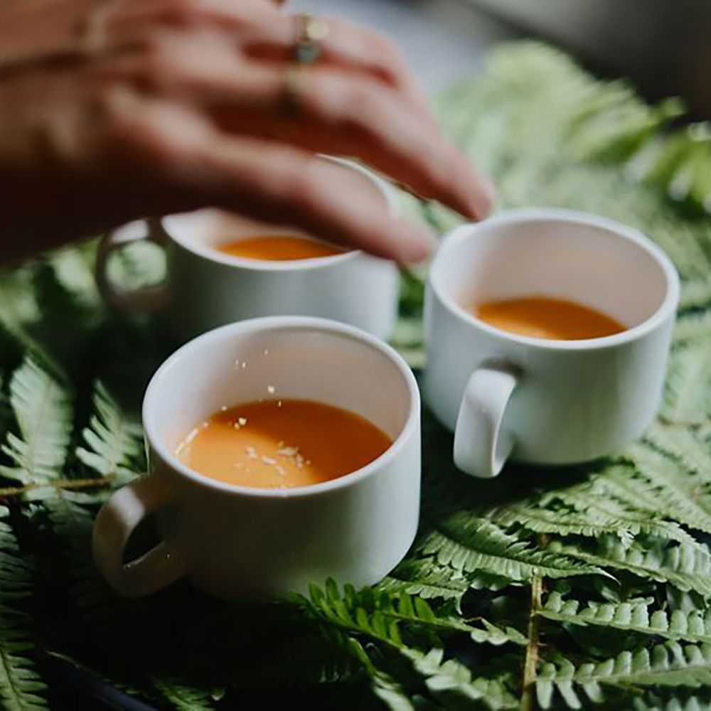 Herbal tea ceremony, wellness hen do activity at Polhawn Fort