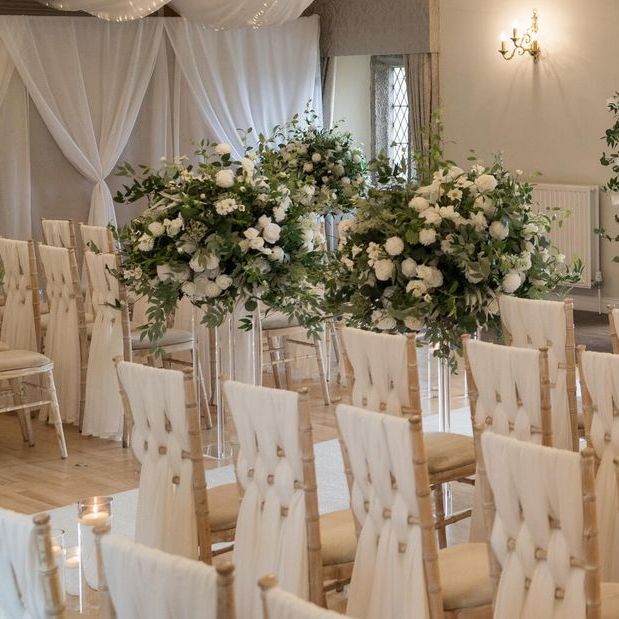 Classic wedding ceremony in Elizabethan Suite at Boringdon Hall