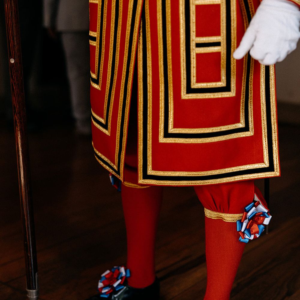 red-blue-white-ribbon-shoes-for-tower-of-london-guard