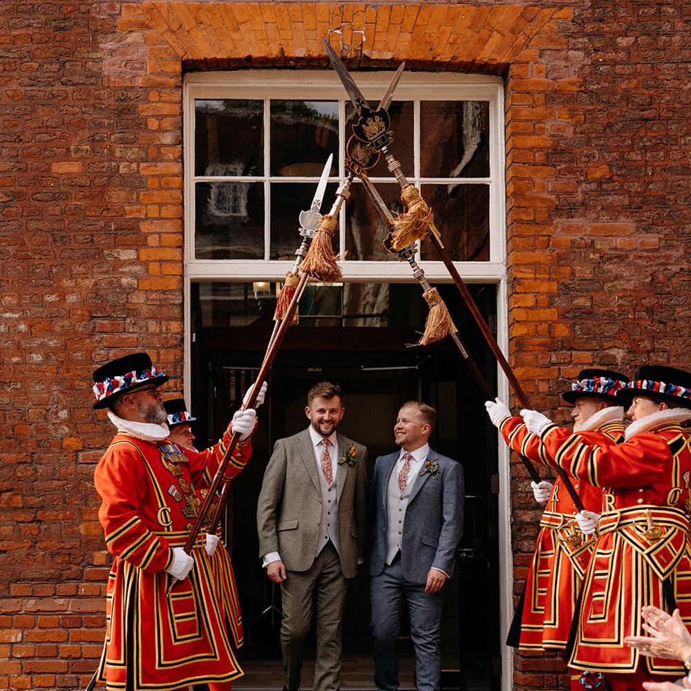 Tower of London Guard of Honour saber arch 