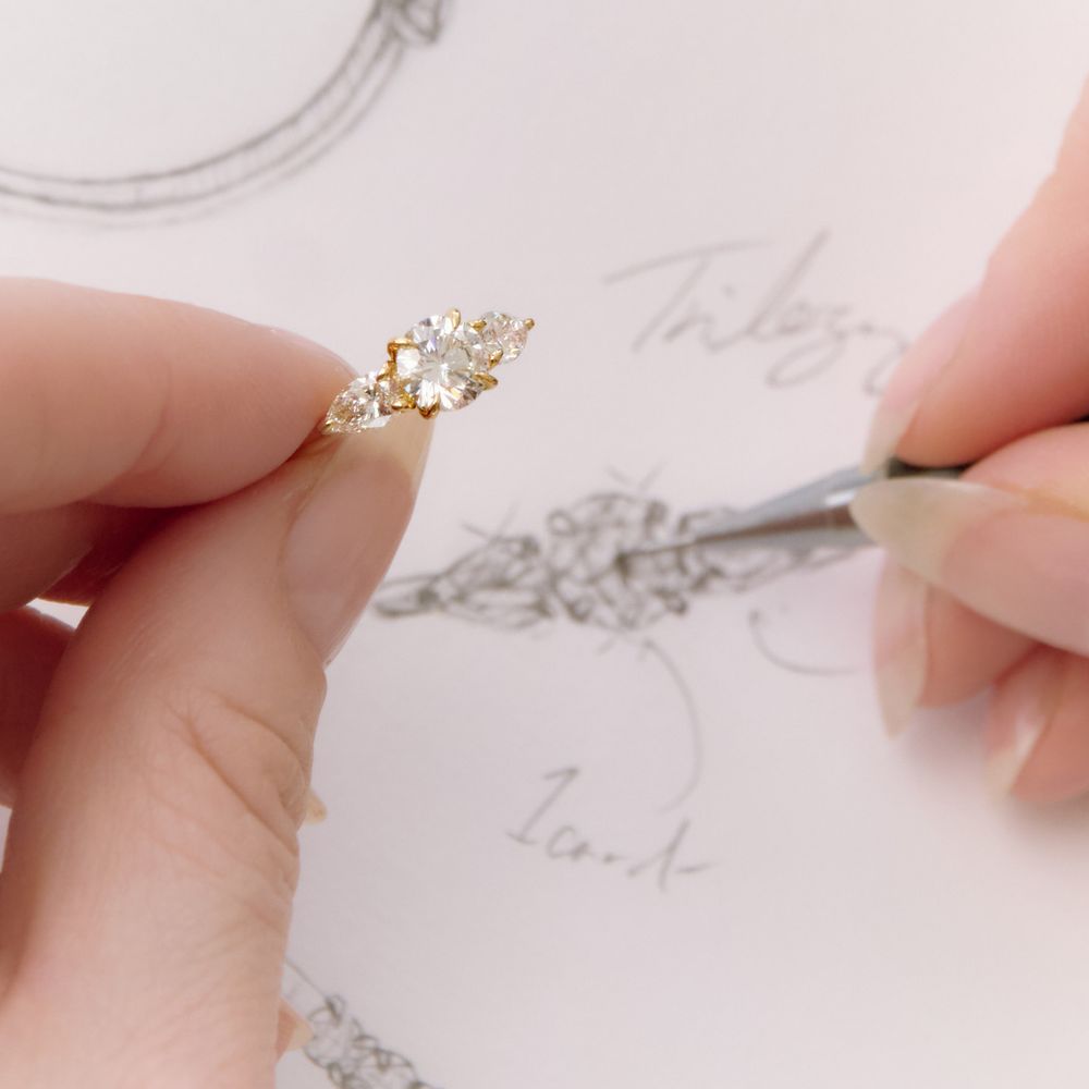 Trilogy bespoke engagement ring design