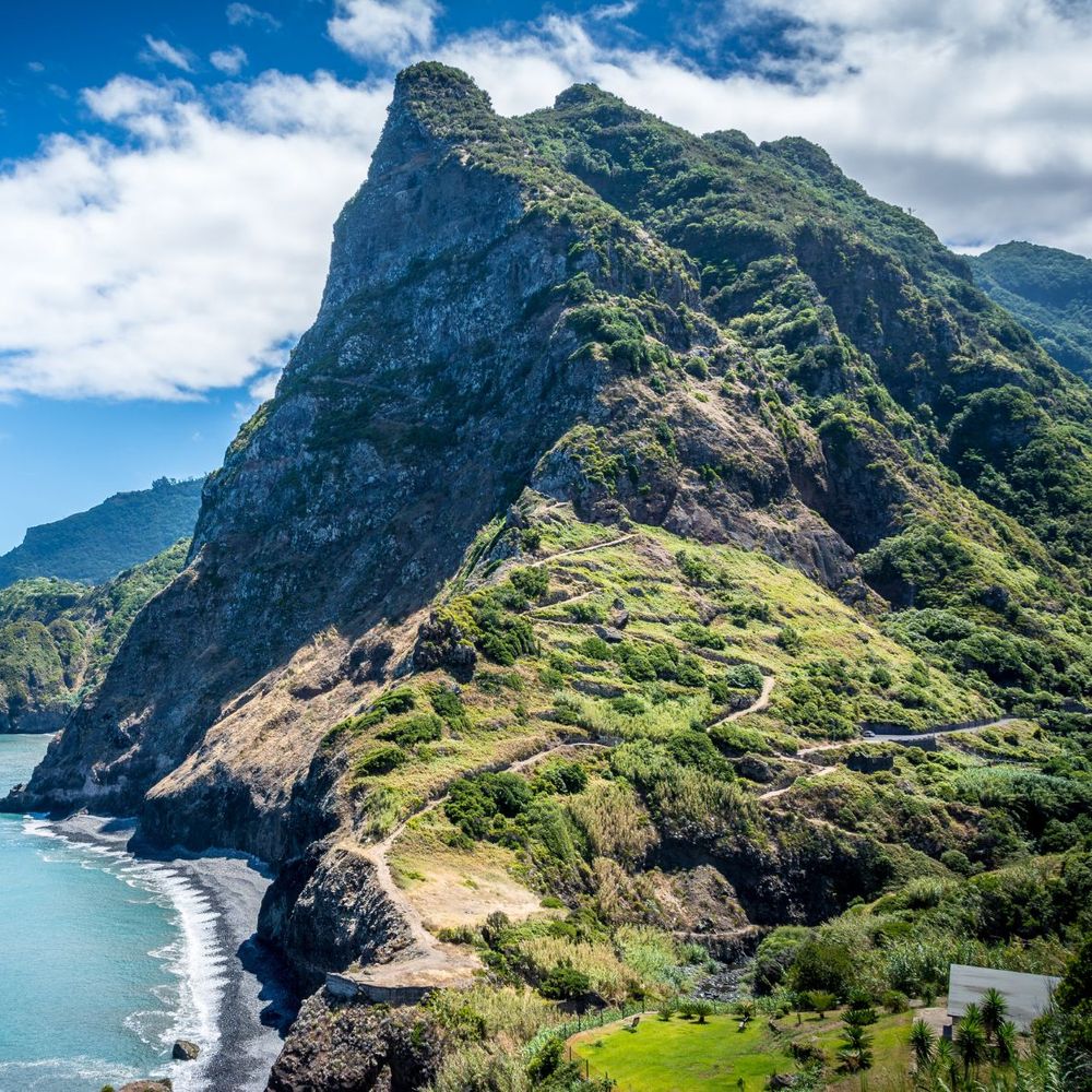 Madeira mountains with sea view 