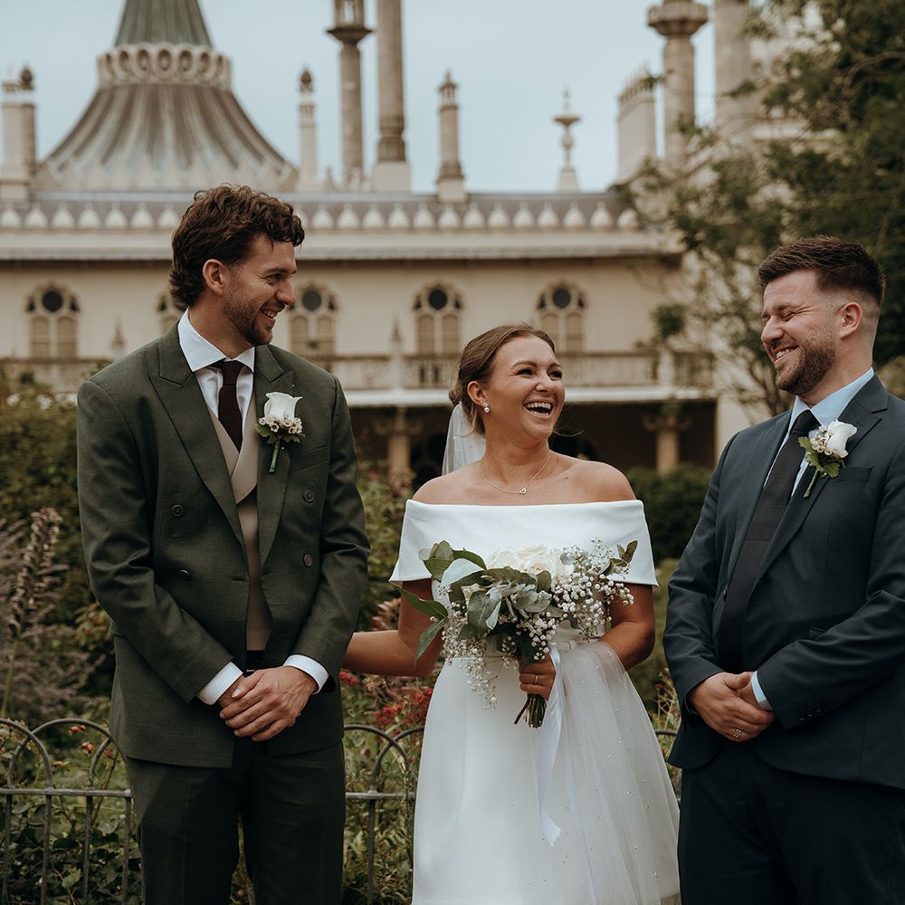 brighton-wedding-with-bride-laughing-with-guests
