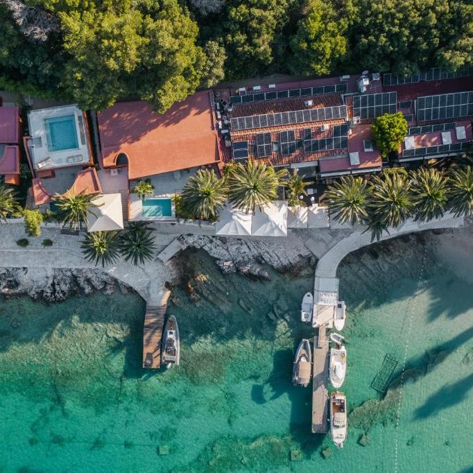 Aerial view of Zori wedding venue in Croatia 