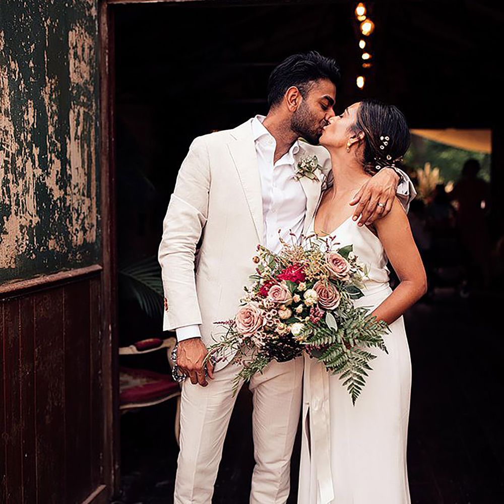 Cream off-white winter wedding suit for men