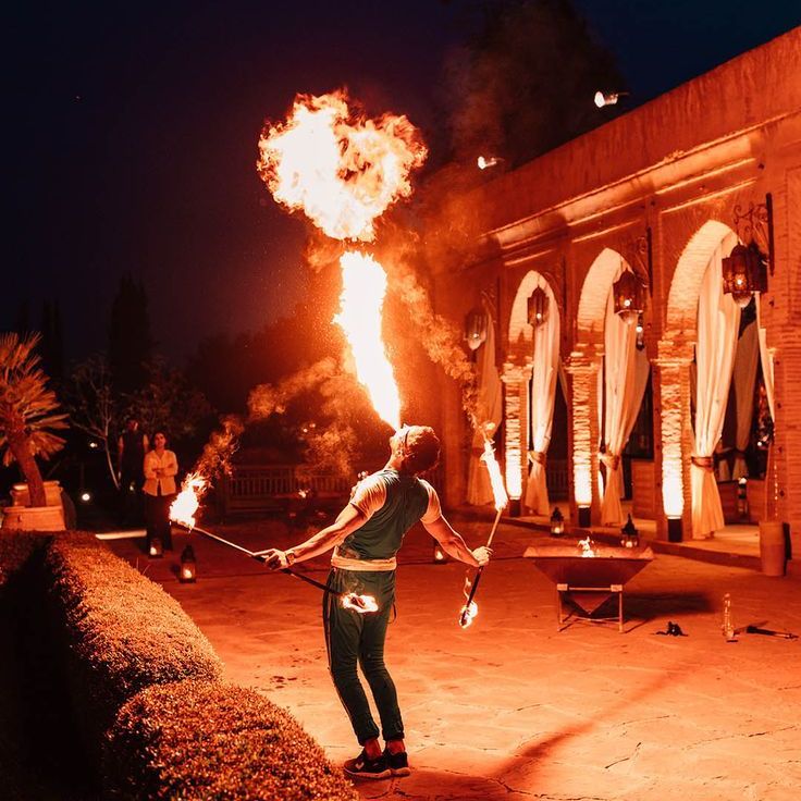 Firebreather Wedding Entertainment at Destination Wedding in Morocco