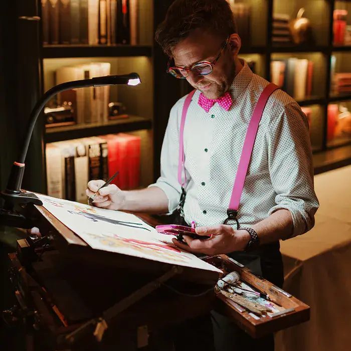 Live Wedding Illustrator For Luxe Wedding at Somerset House