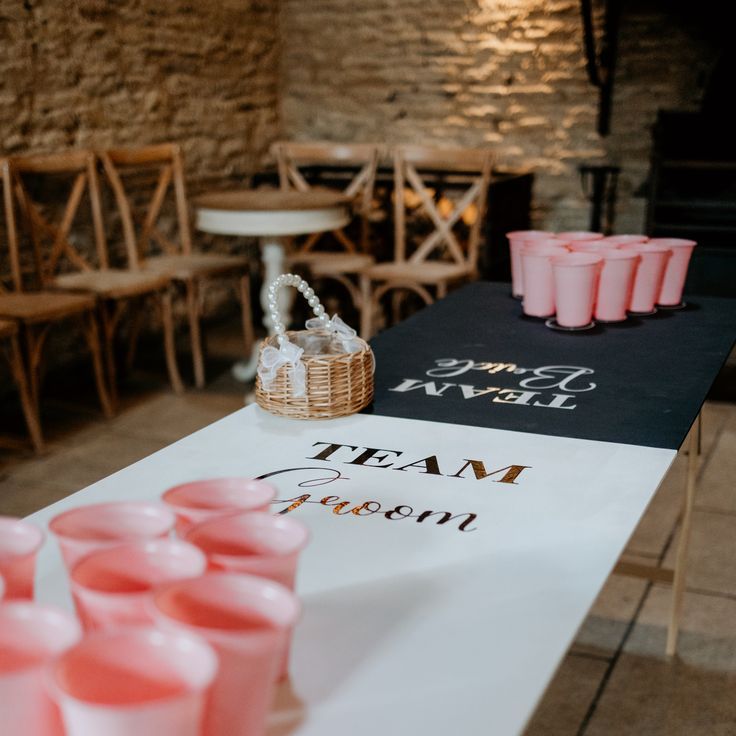 Team Groom & Team Bride Beer Pong