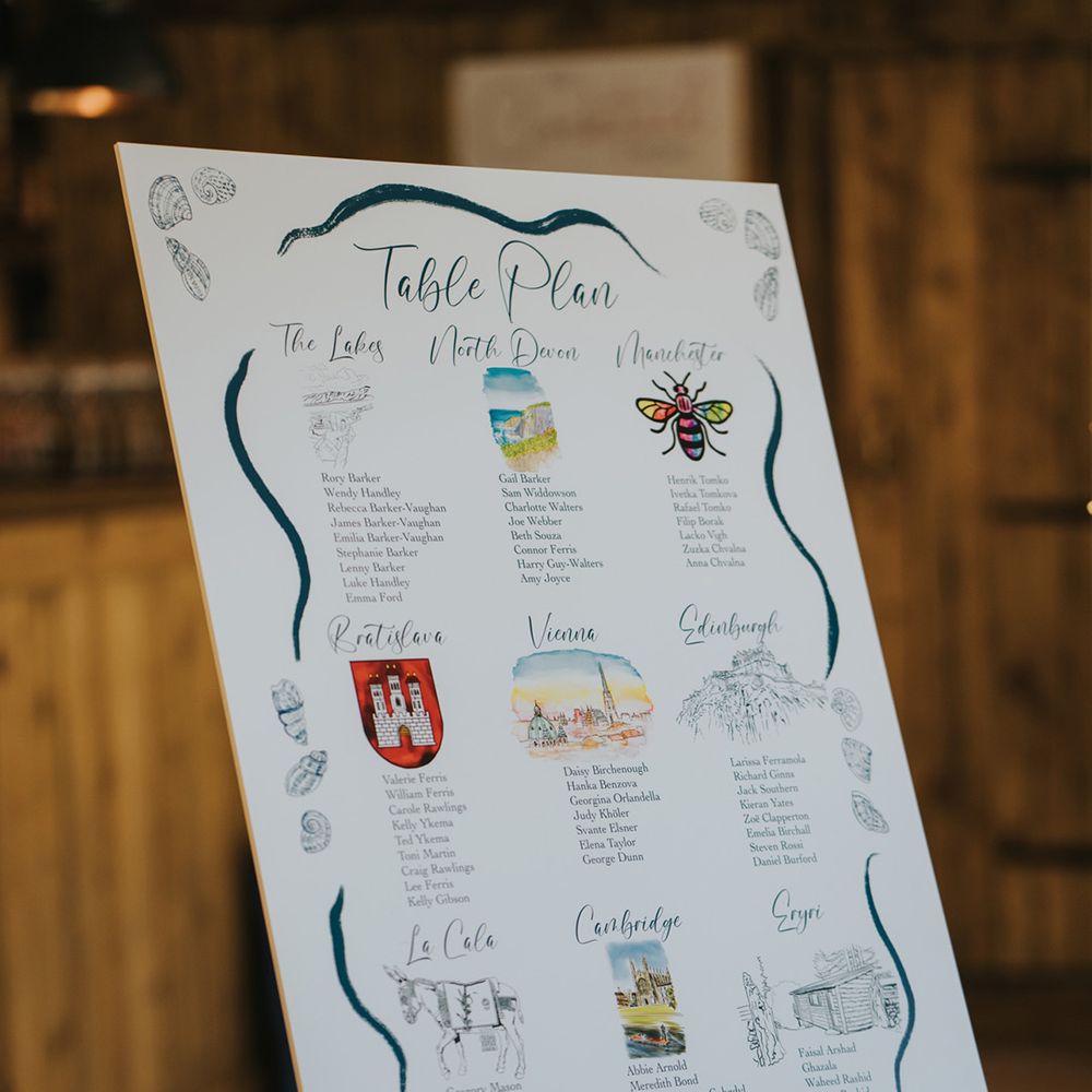 illustrated-seating-chart-sign