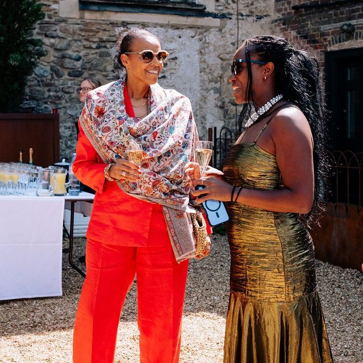 Stylish Wedding Guests at Coastal Summer Wedding