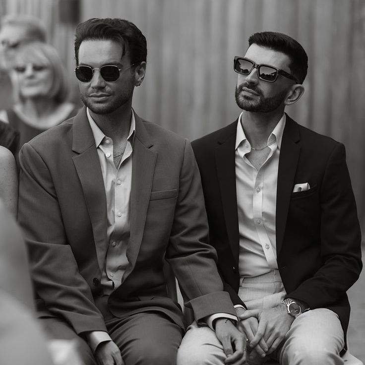 Wedding Guests Wearing Wedding Suits For Beach Ceremony