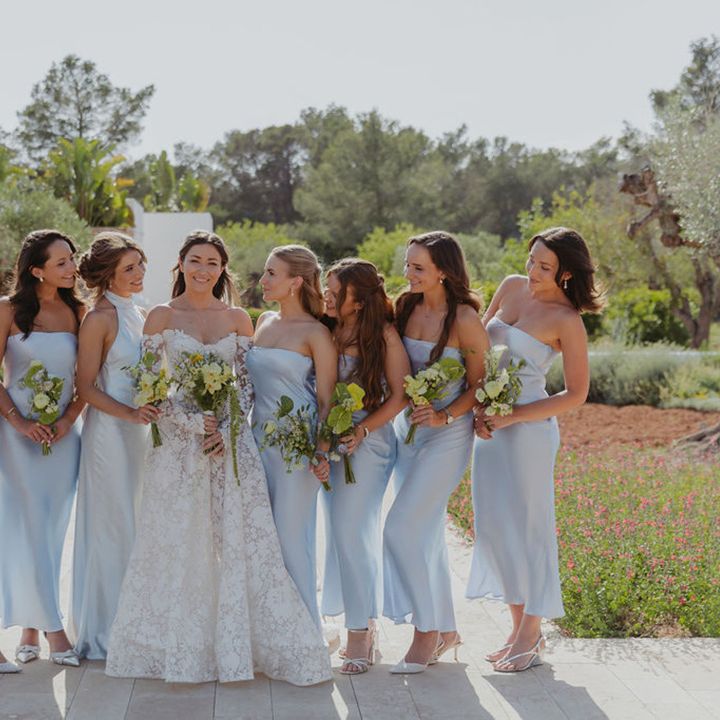 bridal-party-in-pastel-blue-satin-bridesmaid-dresses