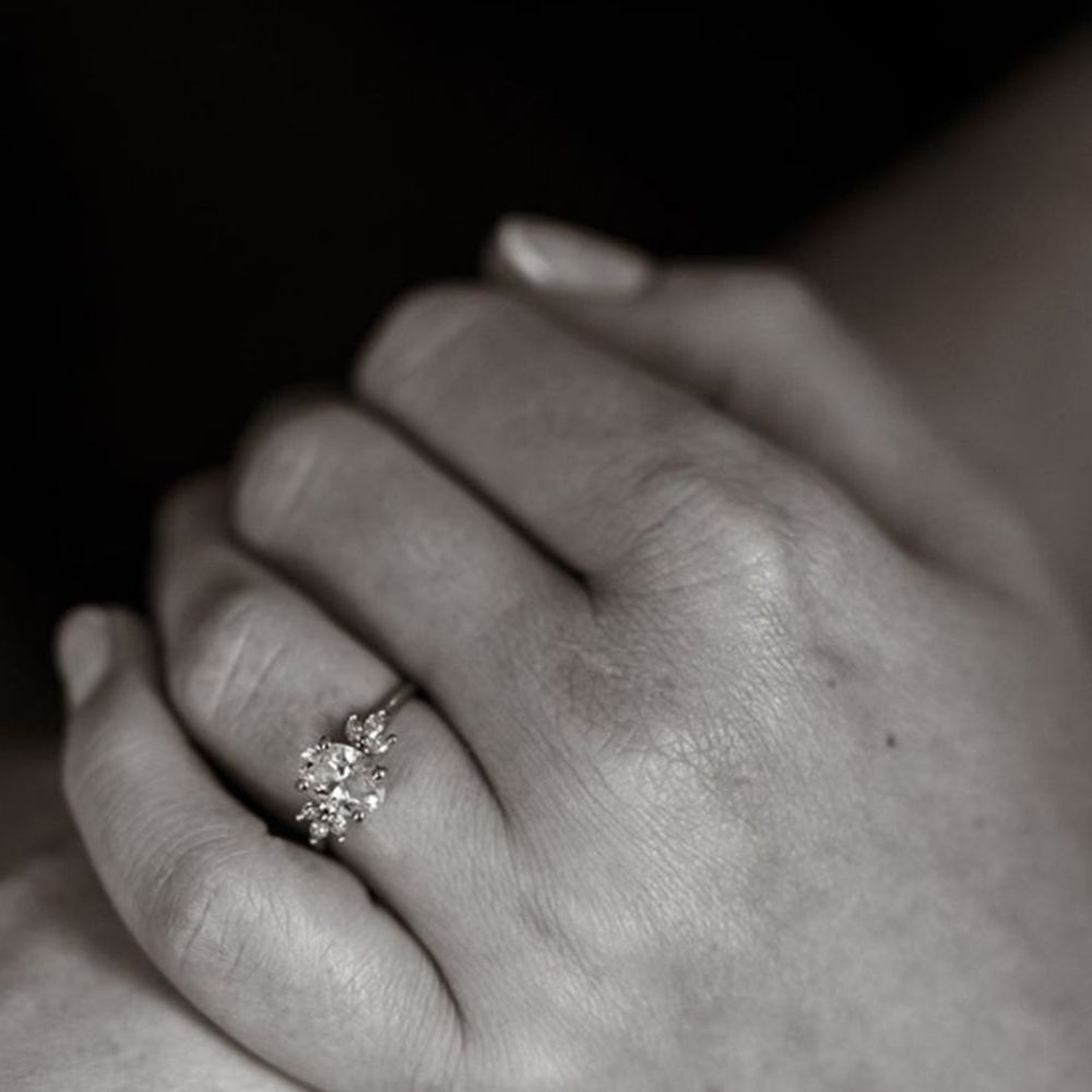 Trinity Stone Diamond Engagement Ring