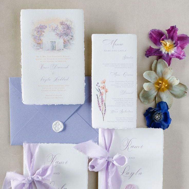 Lilac Wedding Stationery Suite