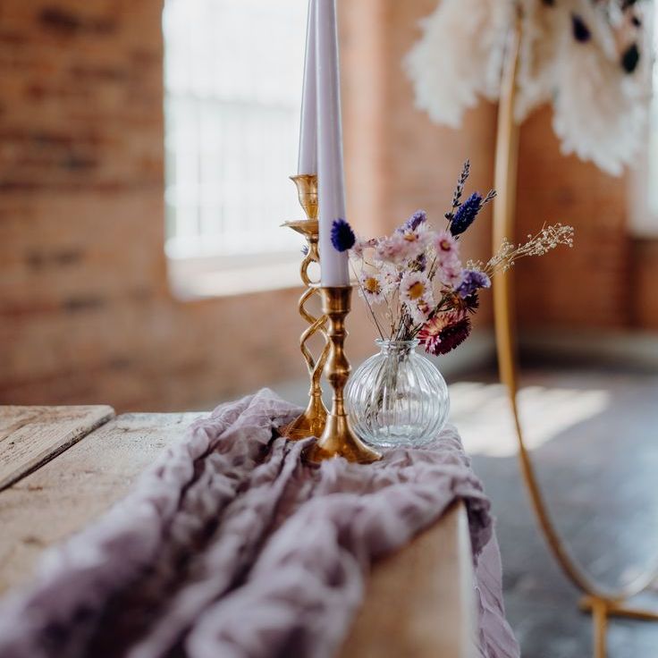Purple Wedding Theme Decorations For Industrial Boho Wedding
