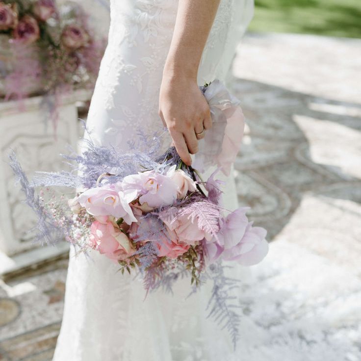 Stunning Lilac and Pink Wedding Bouquet for Bride
