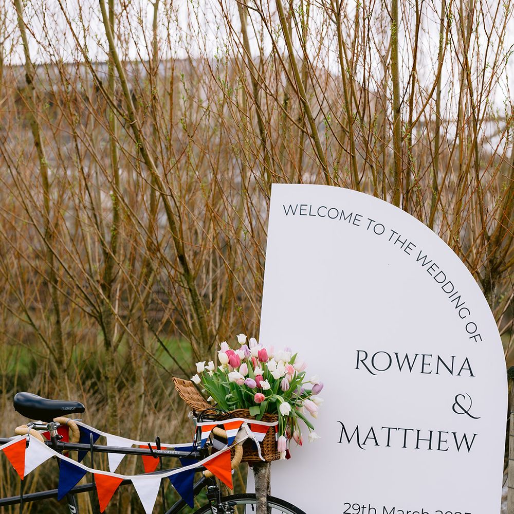 bike-and-classic-wedding-sign