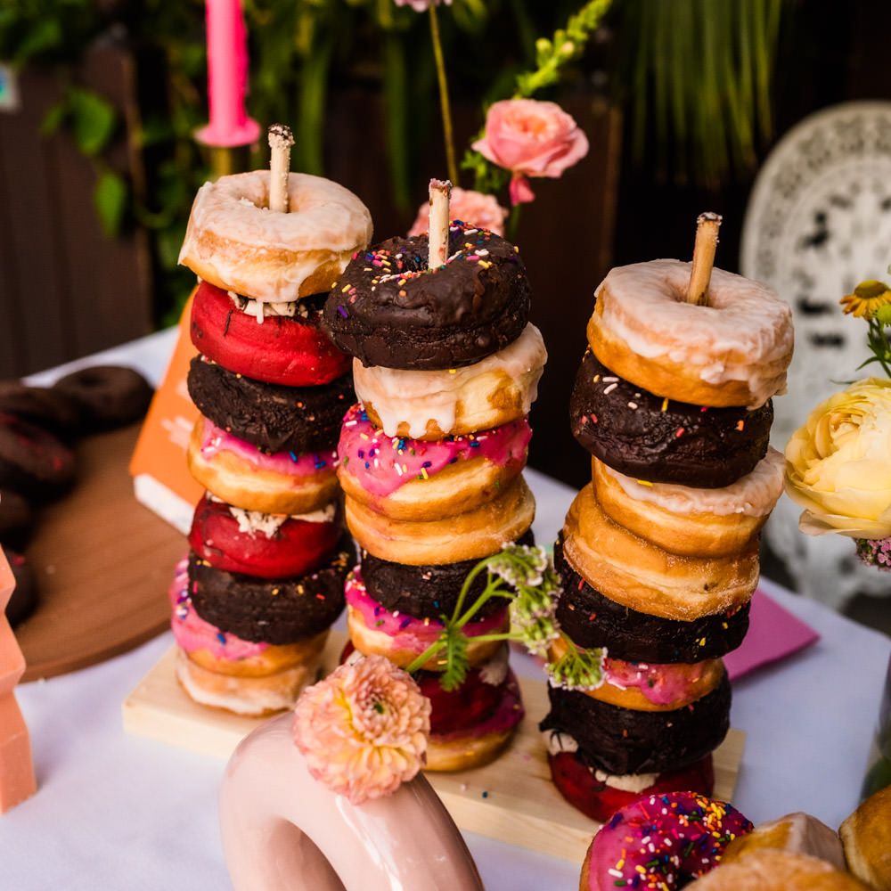 Doughnuts for sweet treat at engagement party 