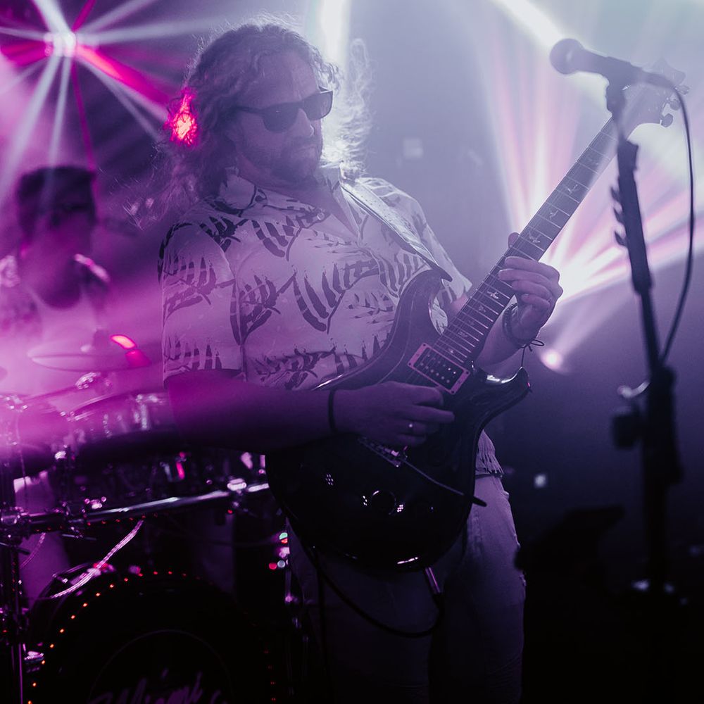 Live band plays for engagement party