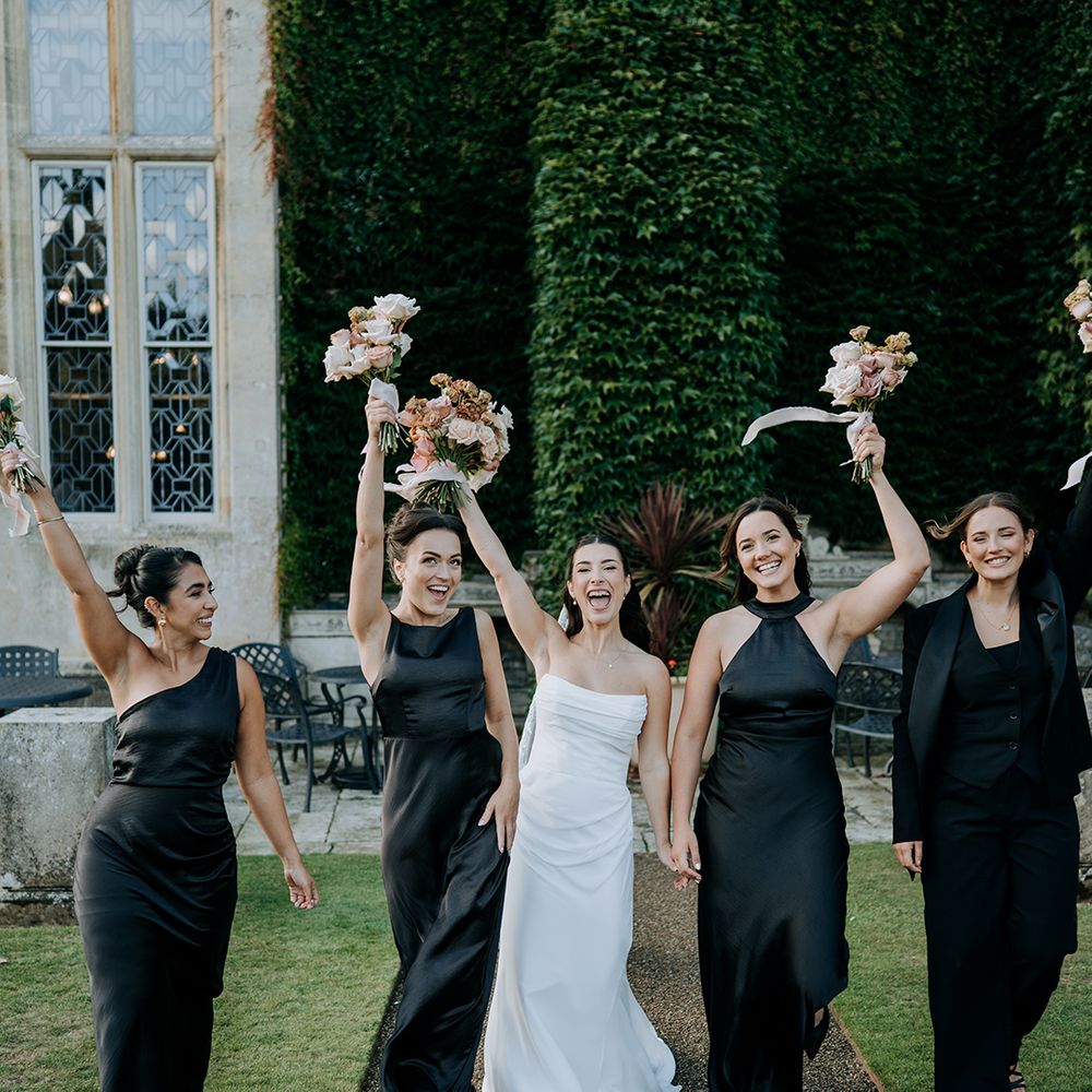 black-satin-bridesmaid-dresses-for-bridal-party