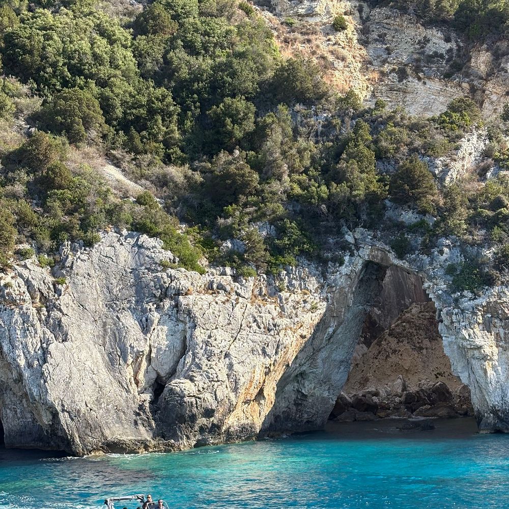 Boat trip scenic view from Corfu to Paxos