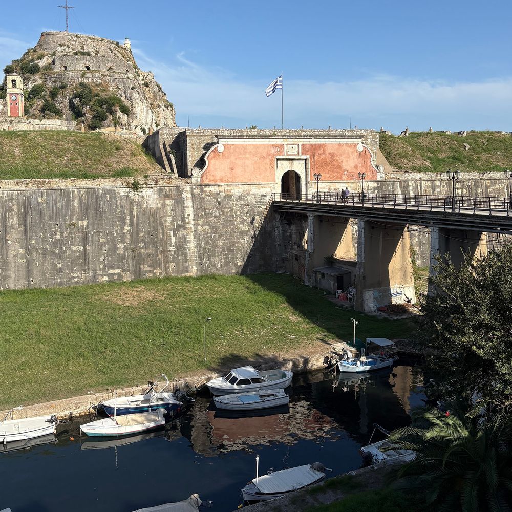 Corfu Old Town view of Old Fortress