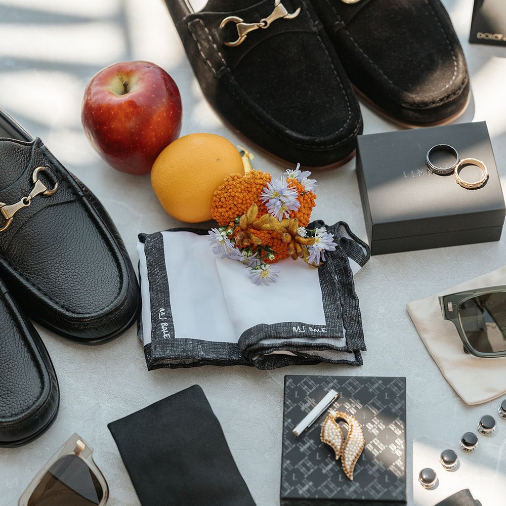 black-suede-groom-shoes-with-groom-accessories