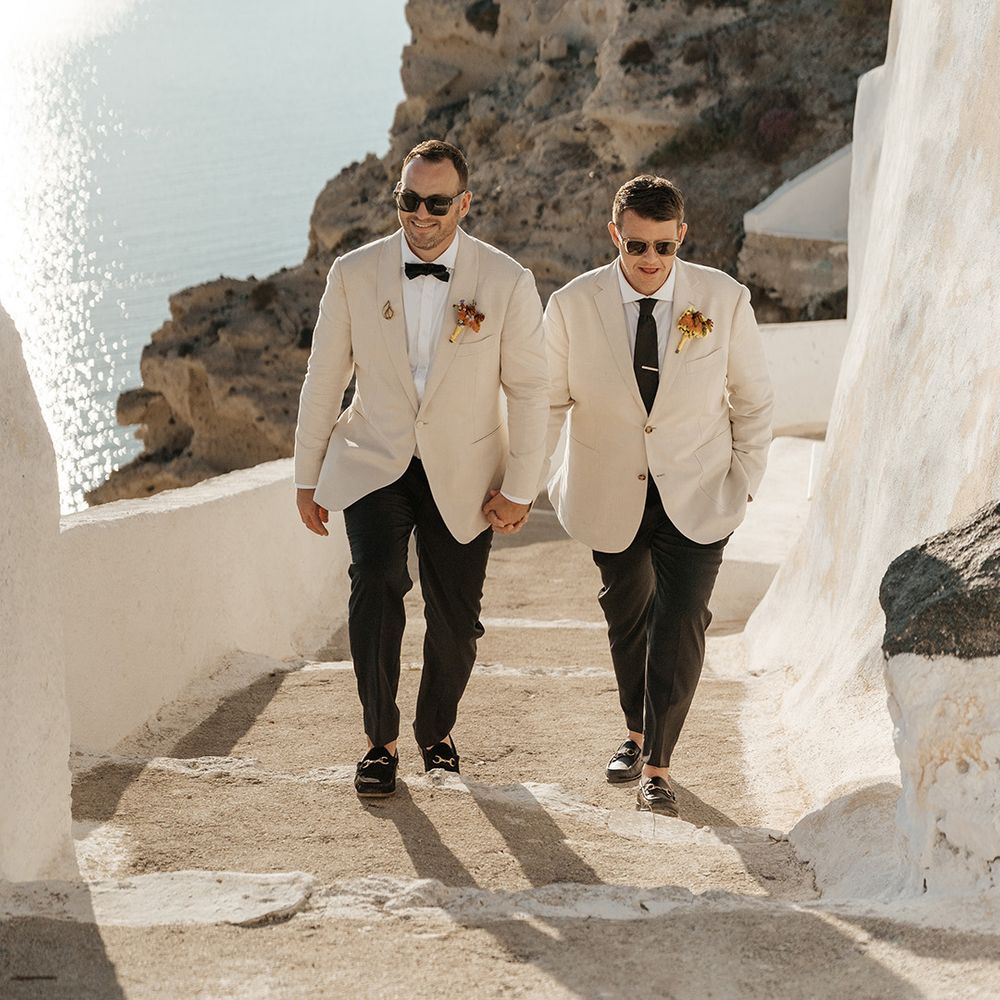 grooms-wearing-black-sunglasses-with-cream-suit-jackets