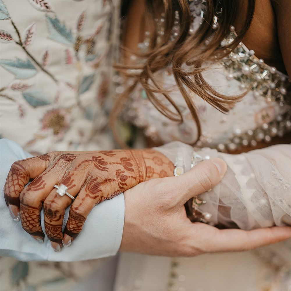 bride-with-square-diamond-engagement-ring