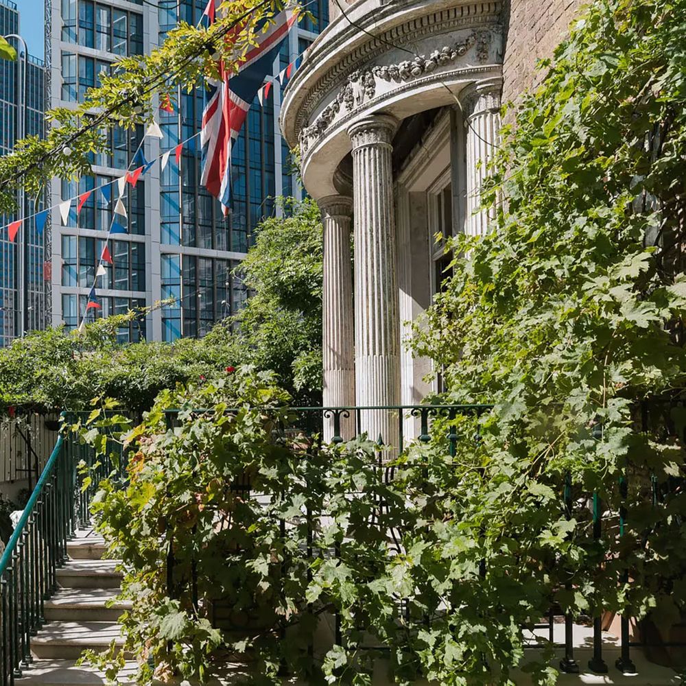 Brunswick House engagement party venue entrance in Central London