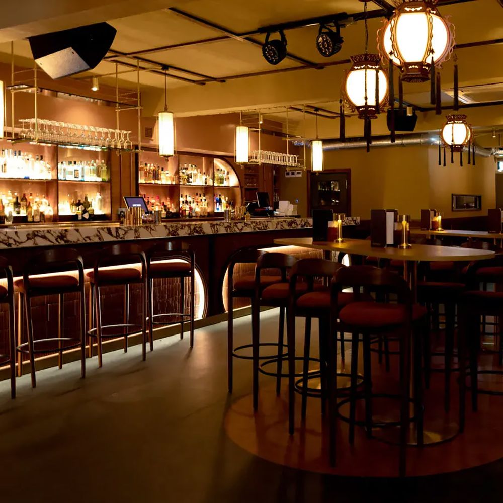 Bar area at Lucy Long for engagement parties in London