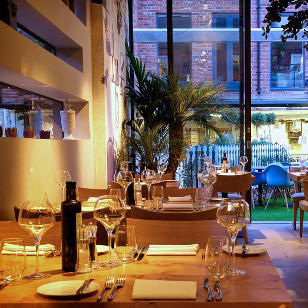 Oddfellows Chester engagement party venue table seating area