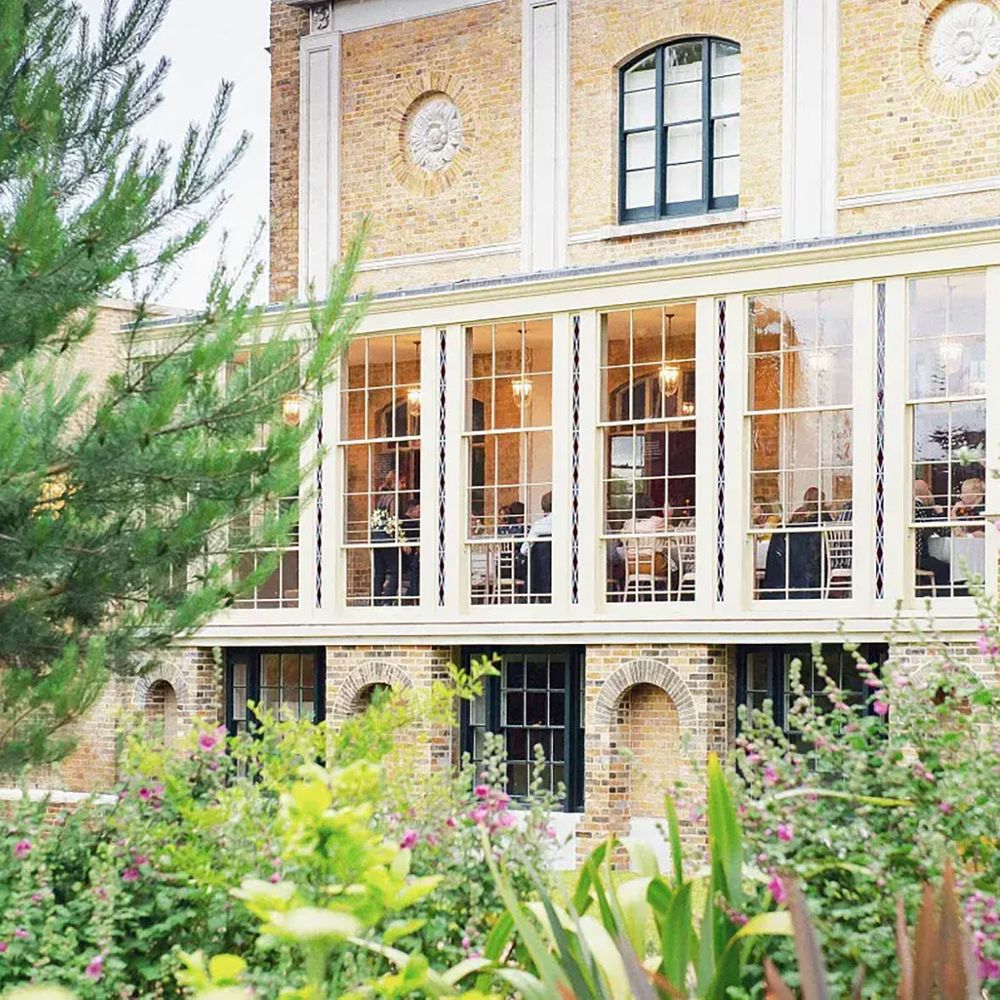 Pitzhanger Manor Gallery engagement party venue conservatory from exterior