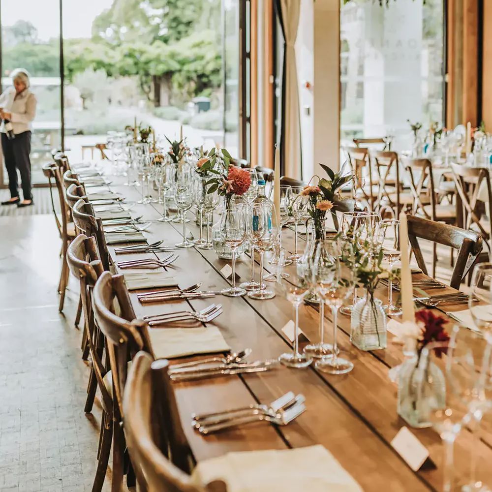 Pitzhanger Manor Gallery engagement party venue table setting