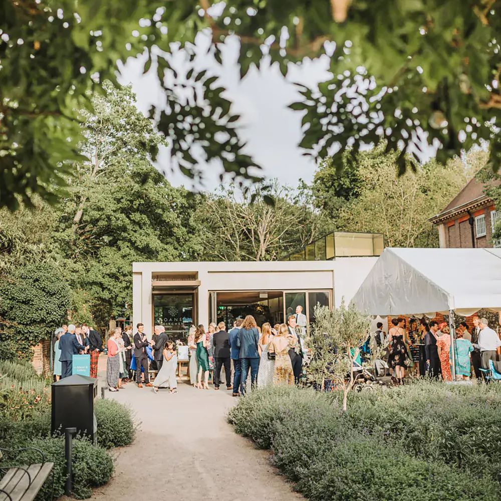 Pitzhanger Manor Gallery engagement party venue with outdoor area