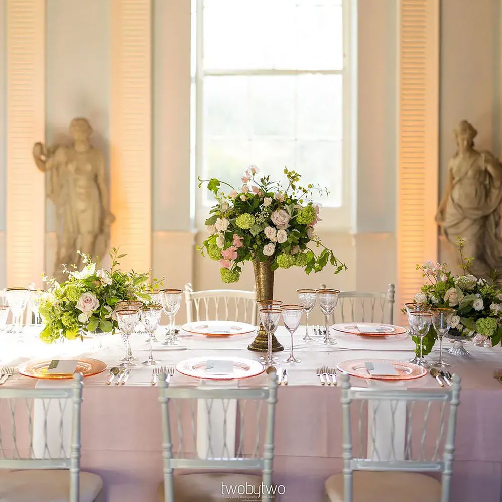 Pitzhanger Manor Gallery engagement party table setting