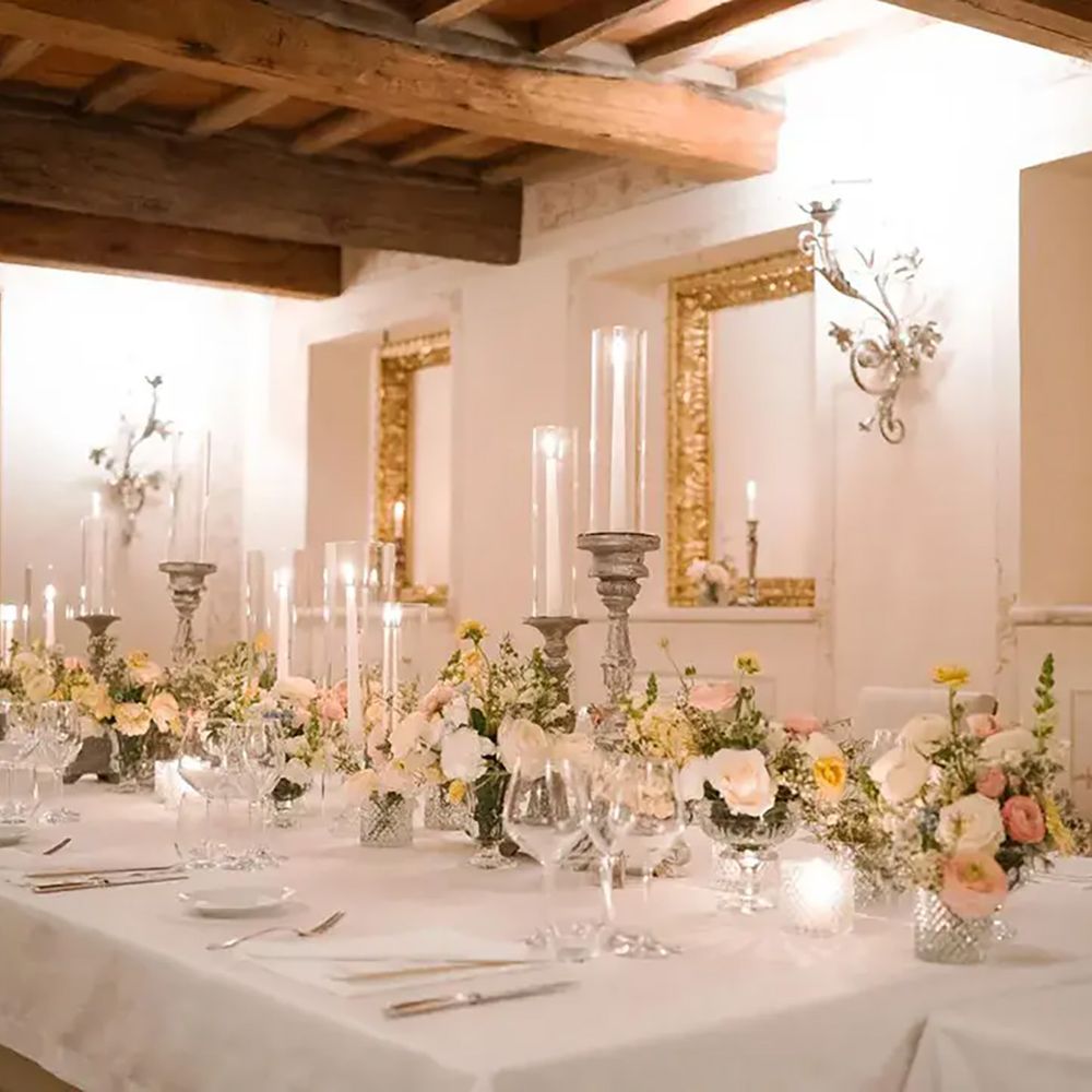 La Corte Dei Papi destination wedding intimate table setting