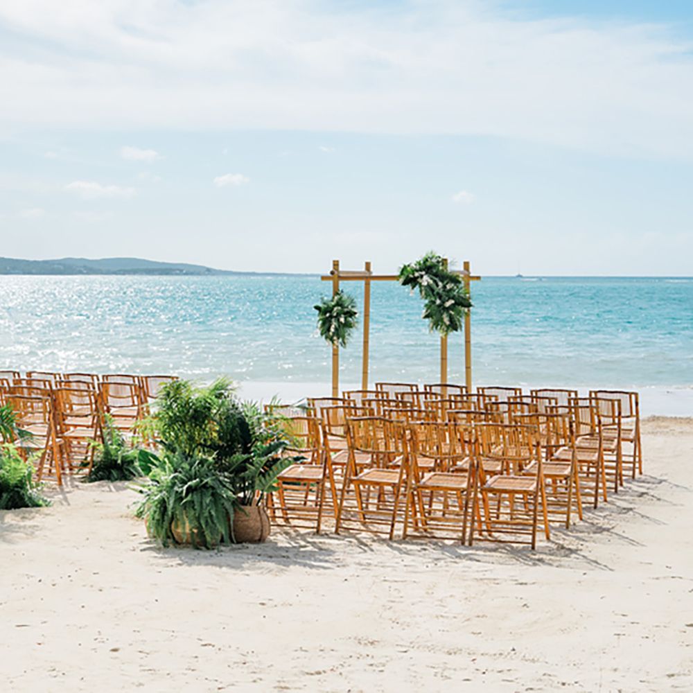 Sandals Resorts Caribbean destination wedding beach ceremony
